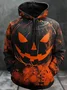 Royaura®Halloween Evil Clown 3D Digital Print Men's Drawstring Hooded Sweatshirt Big & Tall