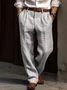 Royaura® Men's Casual Basic Button Pocket Button Drawstring Trousers Big & Tall