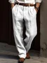 Royaura® Men's Casual Basic Button Pocket Button Drawstring Trousers Big & Tall