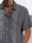 Royaura® Vintage Bowling Floral Print Men's Chest Pocket Stretch Guevara Shirt Big Tall