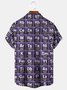 Royaura® Vintage Letters 3D Digital Print Men's Button Pocket Short Sleeve Shirt Big & Tall