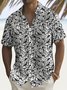 Royaura® Vintage Abstract Texture Print Men's Chest Pocket Stretch Shirt Big Tall