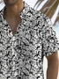 Royaura® Vintage Abstract Texture Print Men's Chest Pocket Stretch Shirt Big Tall