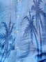 Royaura® Hawaiian Coconut Tree 3D Digital Print Men's Button Pocket Short Sleeve Shirt Big & Tall