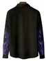 Royaura® Retro Abstract Art 3D Digital Print Men's Button Pocket Long Sleeve Shirt Big & Tall