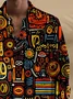 Royaura® Retro Ethnic Graphic 3D Digital Print Men's Button Pocket Long Sleeve Shirt Big & Tall