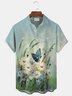 Royaura Hawaiian Floral Ombre Print Men's Button Pocket Shirt