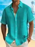 Royaura® Beach Holiday Textured Men's Casual Shirt Swordfish Tropical Floral Pocket Camp Shirt Big Tall