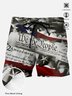 Royaura® Independence Day Men's Hawaiian Beach Shorts Quick-Dry Stretch Pocket Swim Trunk Big Tall