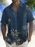 Royaura® Beach Vacation Men's Hawaiian Shirt Floral Print Pocket Camping Shirt Big Tall