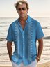 Royaura® 60's Vintage Men's Guayabera Shirt Stretch Pocket Camp Shirt Big Tall